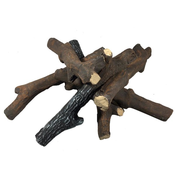 Keramisch brandhout in kreupelhoutlook