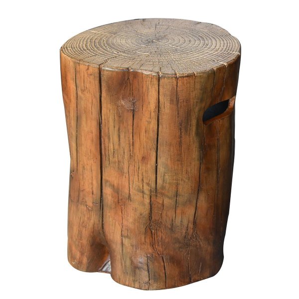 .fctbNone{ color:#000000; }
Dekorative Abdeckung für Gasflasche 11kg in brauner Baumstammoptik aus Eco-Stone