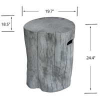 Gasfles cover voor 11 kg gasflessen in een grijze boomstam-look