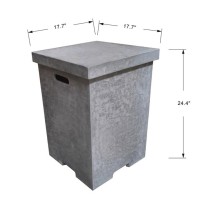 Gasfles cover voor een gasfles  van 11 kg in betonlook, hoekig